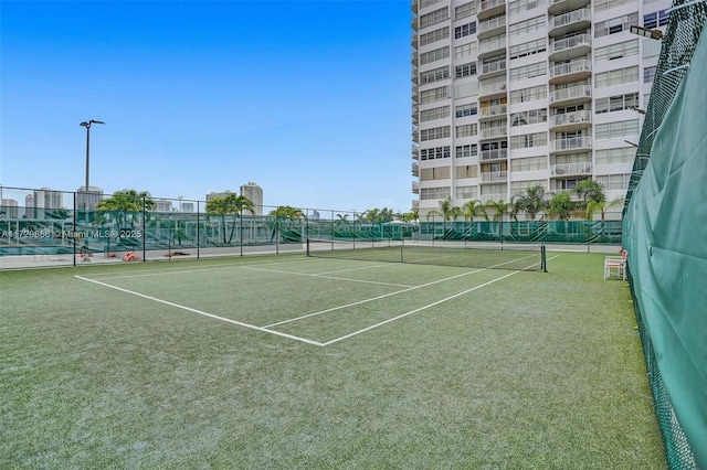 view of tennis court