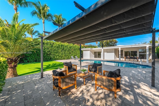 view of patio / terrace with an outdoor living space