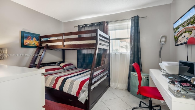 view of tiled bedroom