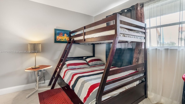 view of tiled bedroom