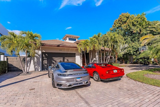 view of front facade with a garage