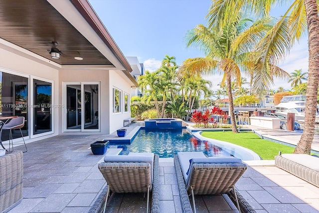 view of pool with a patio area