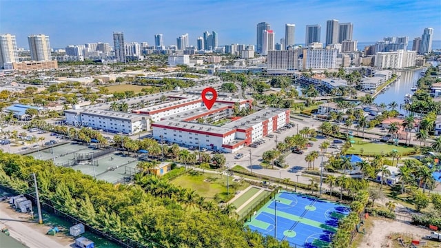 580 Egret Dr Unit 119, Hallandale Beach, FL 33009 - drone / aerial view with a city view