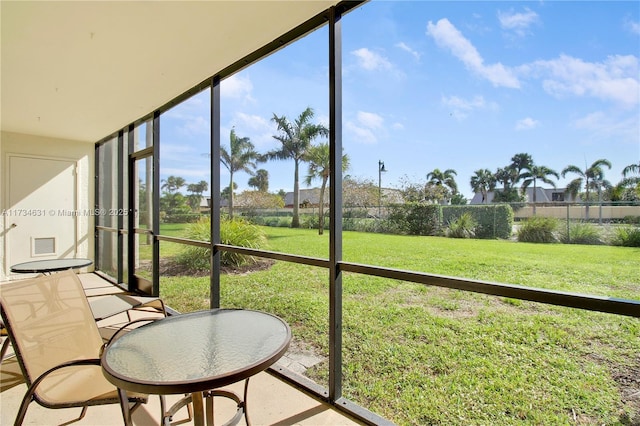 view of sunroom / solarium