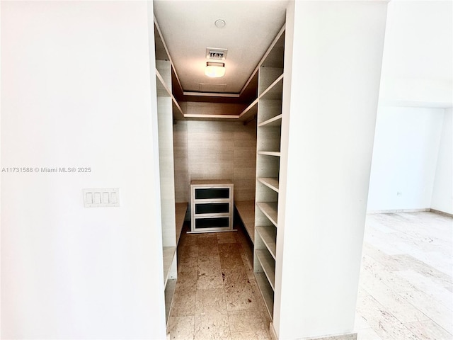 view of walk in closet