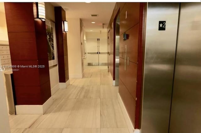 hallway with elevator