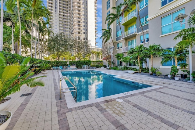 view of pool with a patio