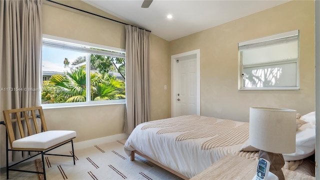 bedroom featuring recessed lighting