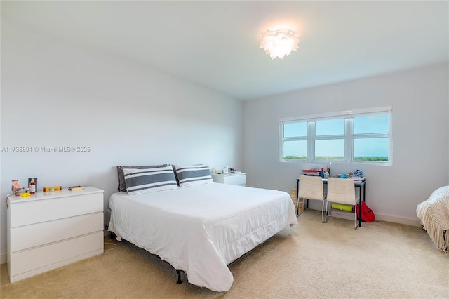 view of carpeted bedroom