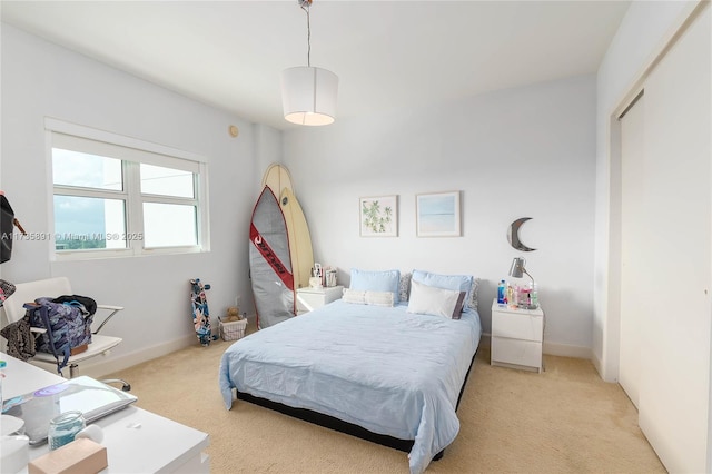 view of carpeted bedroom