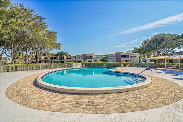 view of pool with a patio area