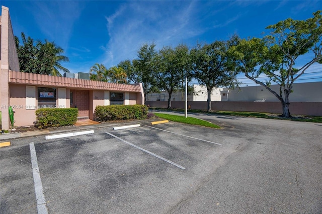 view of parking / parking lot