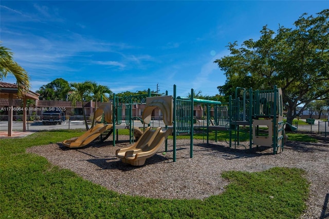 view of jungle gym