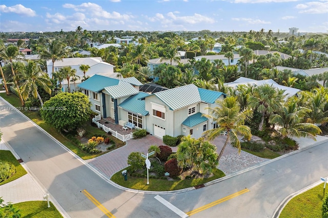 aerial view featuring a residential view