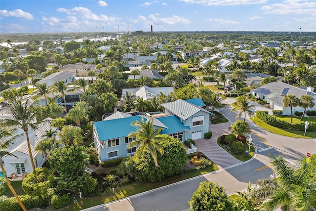 bird's eye view with a residential view