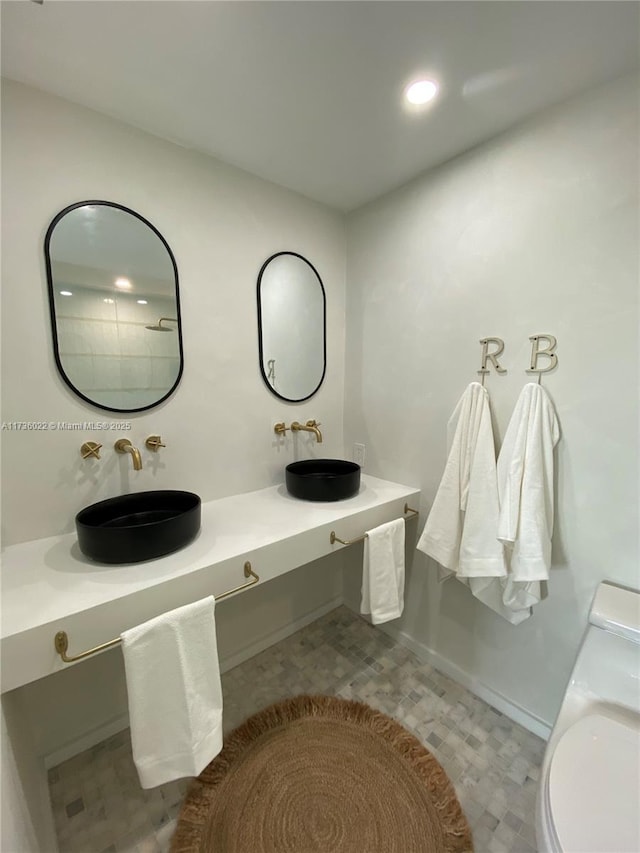 bathroom with vanity