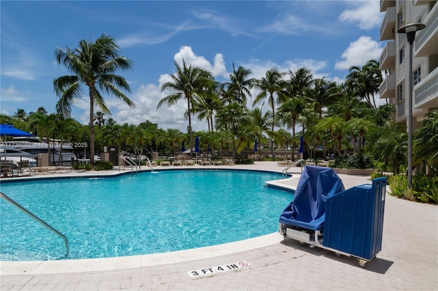 view of pool with a patio