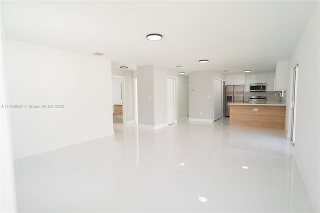 interior space featuring sink