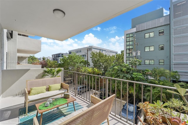 balcony featuring an outdoor hangout area