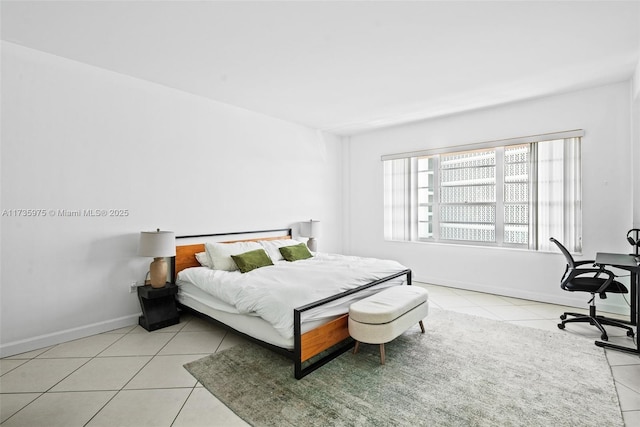 view of tiled bedroom