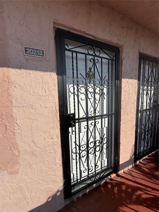 view of doorway to property