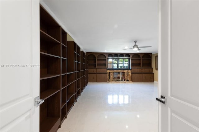 interior space with light tile patterned flooring