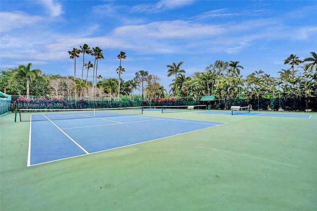 view of sport court