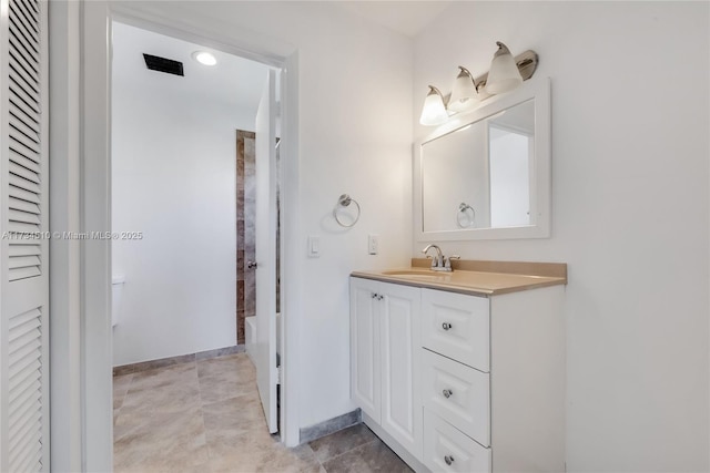 bathroom featuring vanity