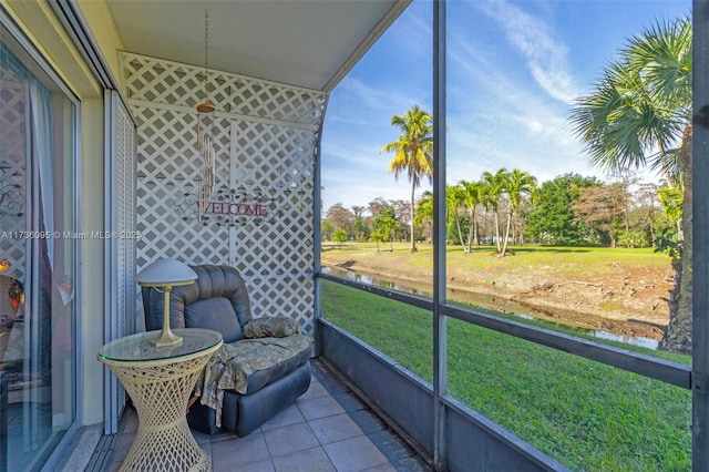 view of sunroom