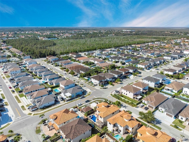 aerial view featuring a residential view