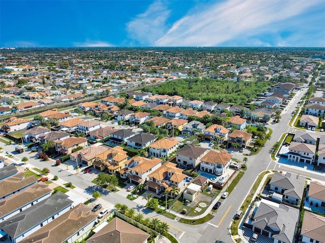 drone / aerial view with a residential view