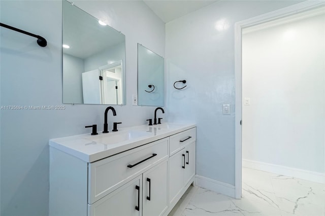 bathroom with vanity