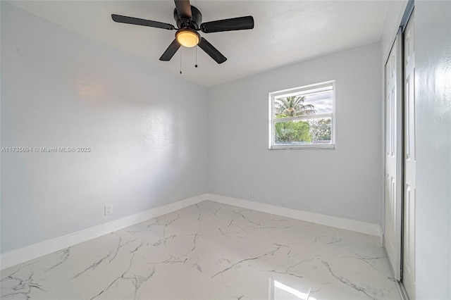 empty room with ceiling fan