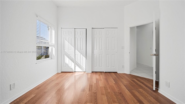 interior space with hardwood / wood-style floors