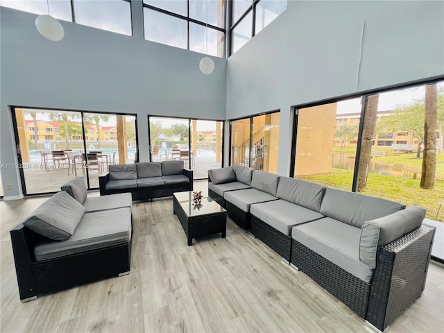 interior space featuring light hardwood / wood-style flooring