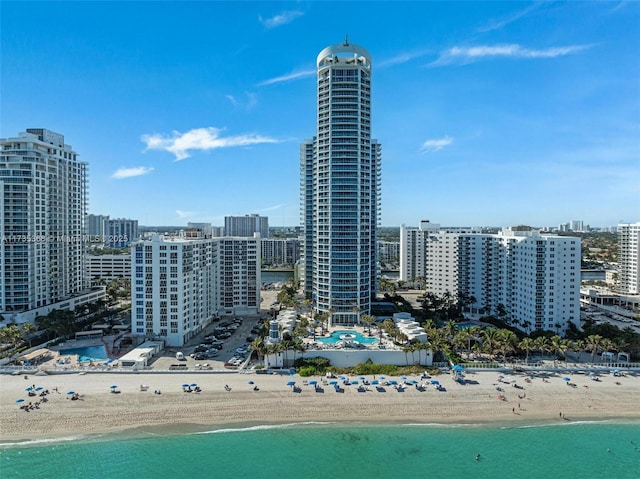 city view with a water view and a beach view