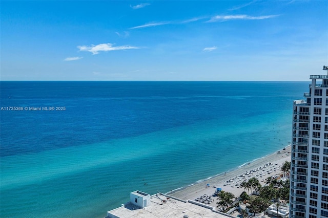 property view of water with a view of the beach