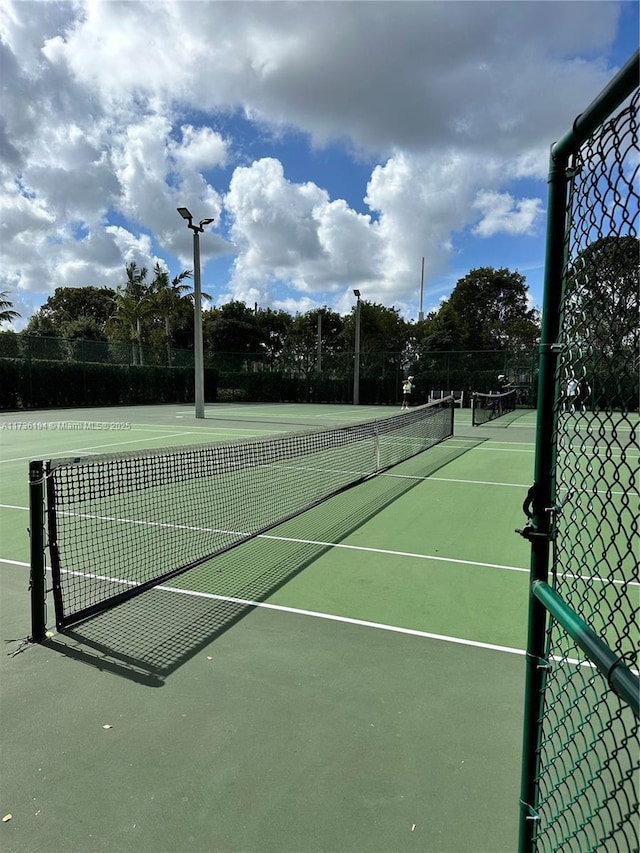 view of tennis court