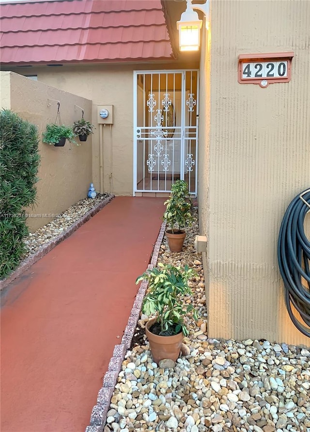 view of doorway to property