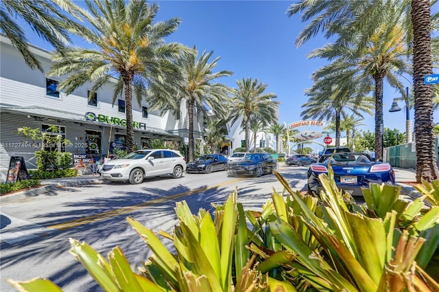 view of parking / parking lot