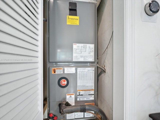 utility room with heating unit