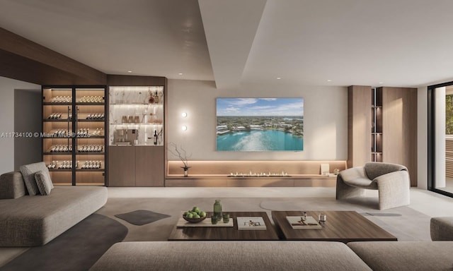 2091 NE 191st Dr, North Miami Beach, FL 33179 - living room with recessed lighting and carpet