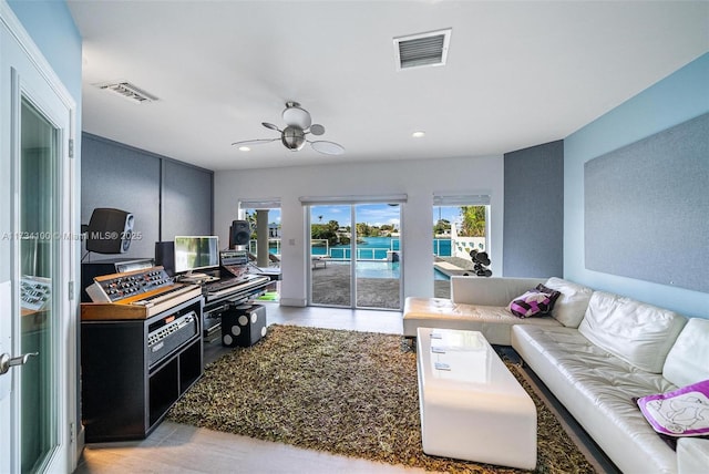2091 NE 191st Dr, North Miami Beach, FL 33179 - living area with recessed lighting and visible vents