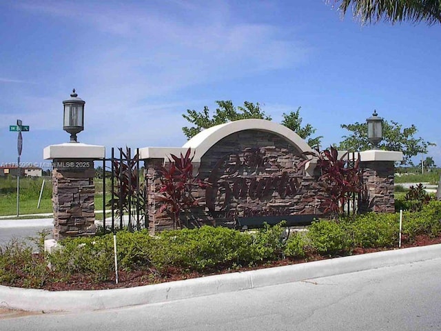 view of community sign