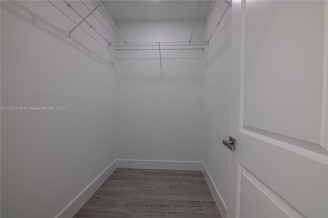 view of walk in closet