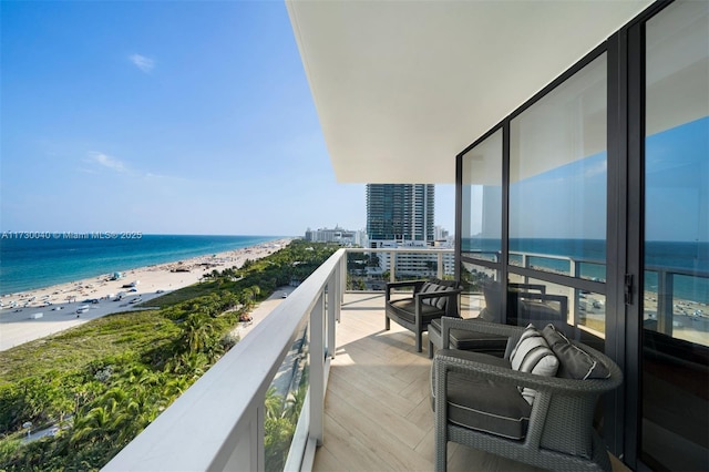 2201 Collins Ave Unit 1128, Miami Beach, FL 33139 - balcony with view of water and beach