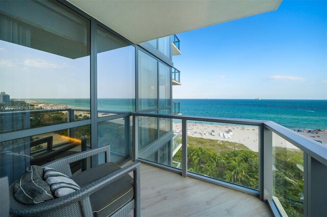 2201 Collins Ave Unit 1128, Miami Beach, FL 33139 - balcony featuring a water view