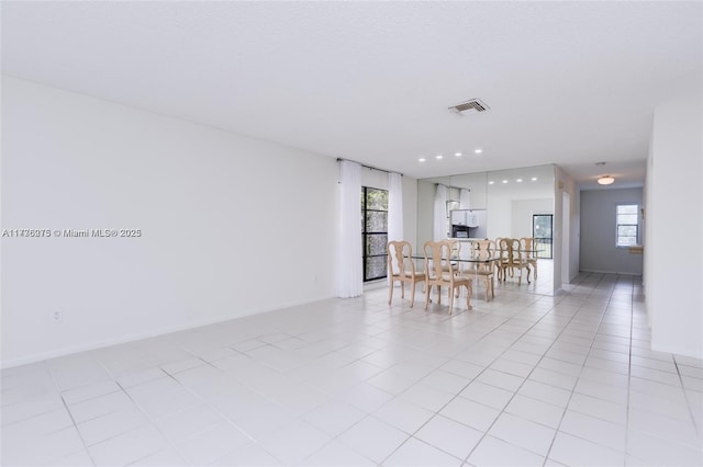 view of tiled dining area