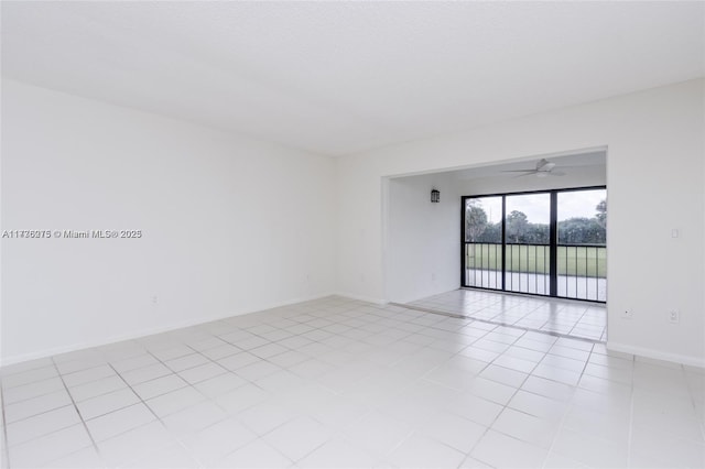 view of tiled spare room