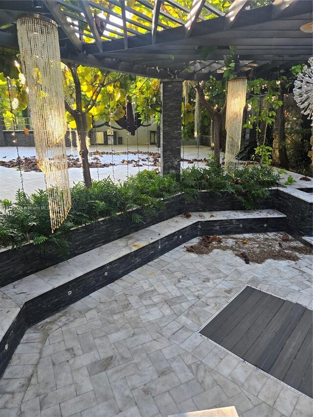 view of patio / terrace with a pergola